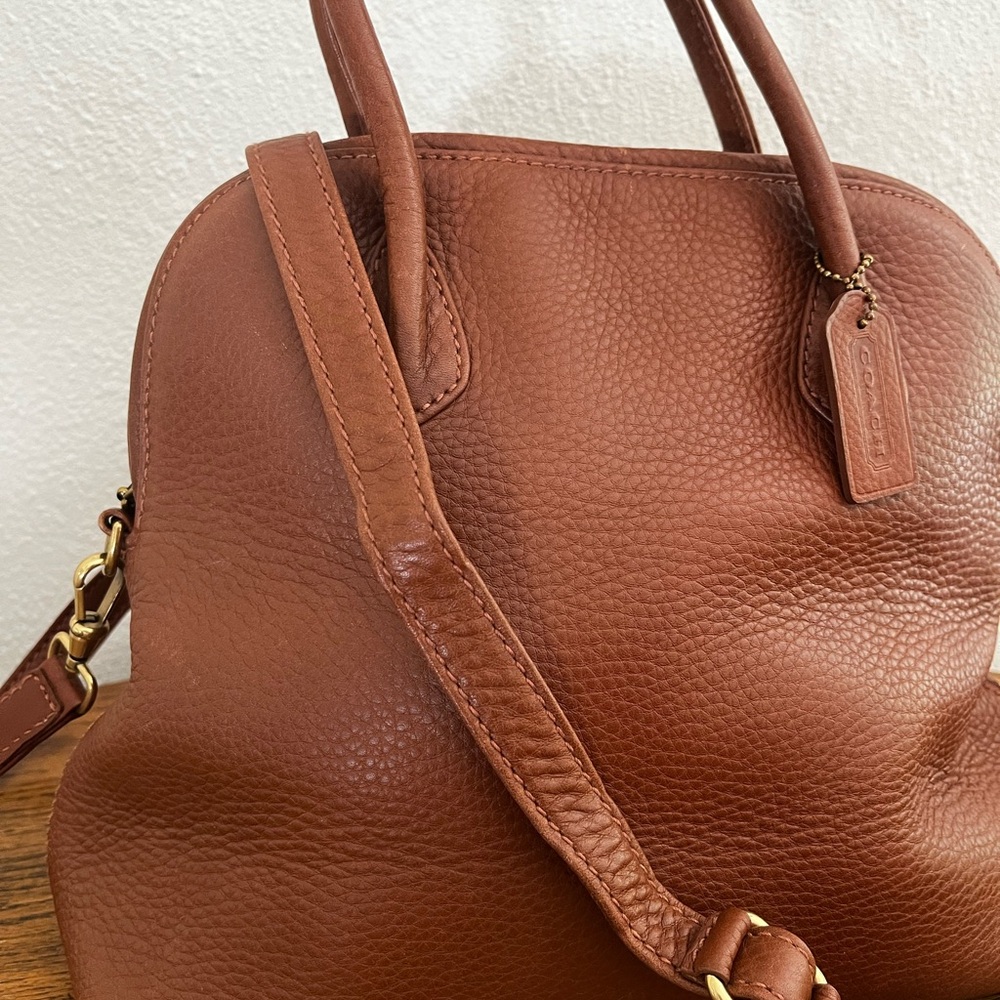 Vintage Coach Sonoma Satchel Brown Leather Shoulder Crossbody Bag - Picture 4 of 15